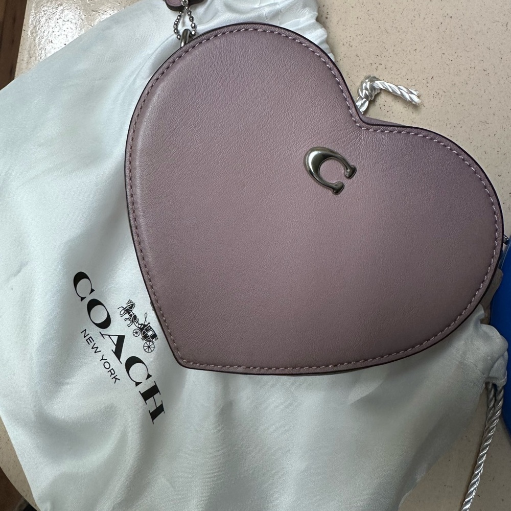 Coach Heart-Shaped Lavender Clutch